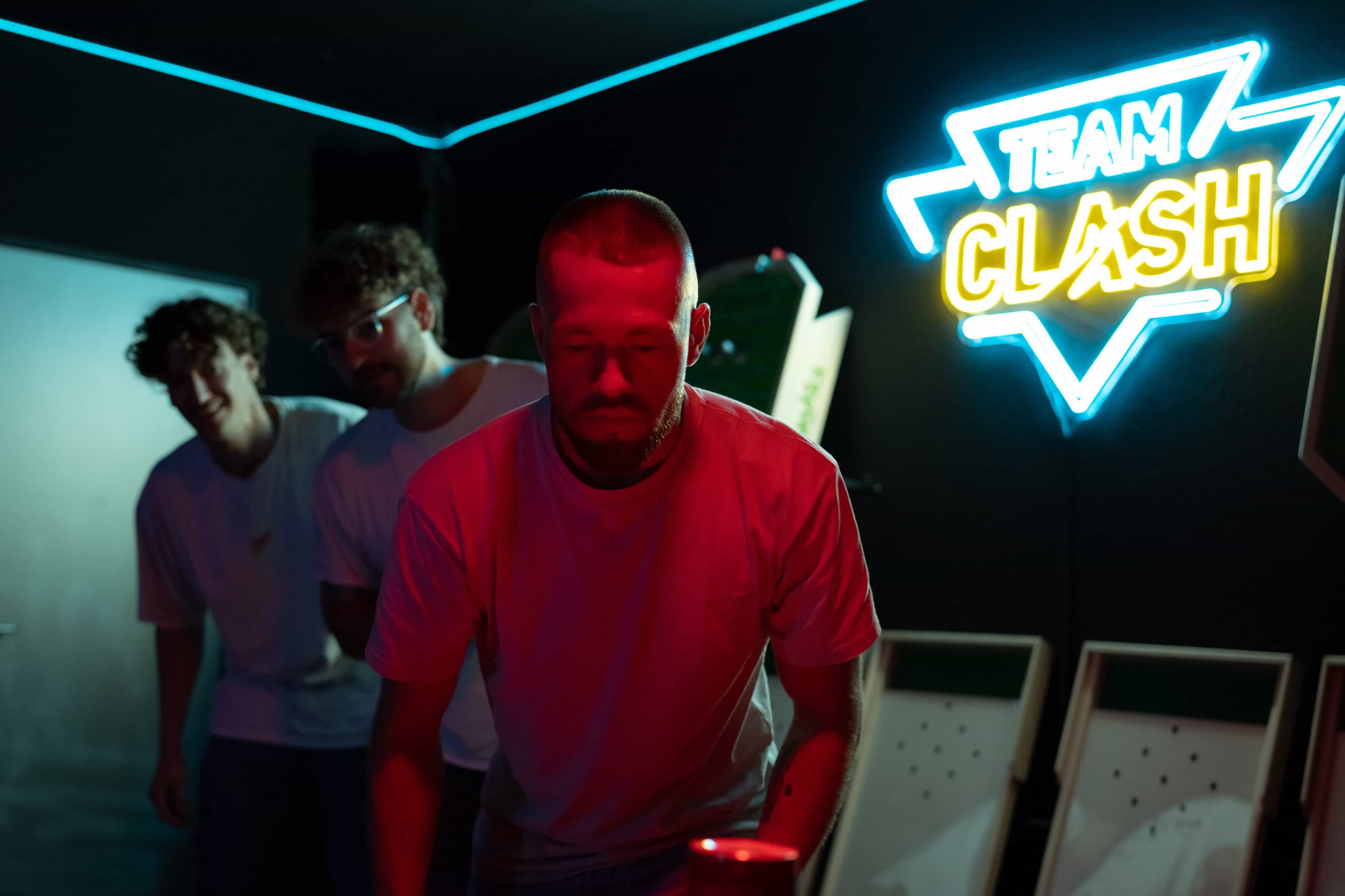 Drei Teilnehmer hintereinander